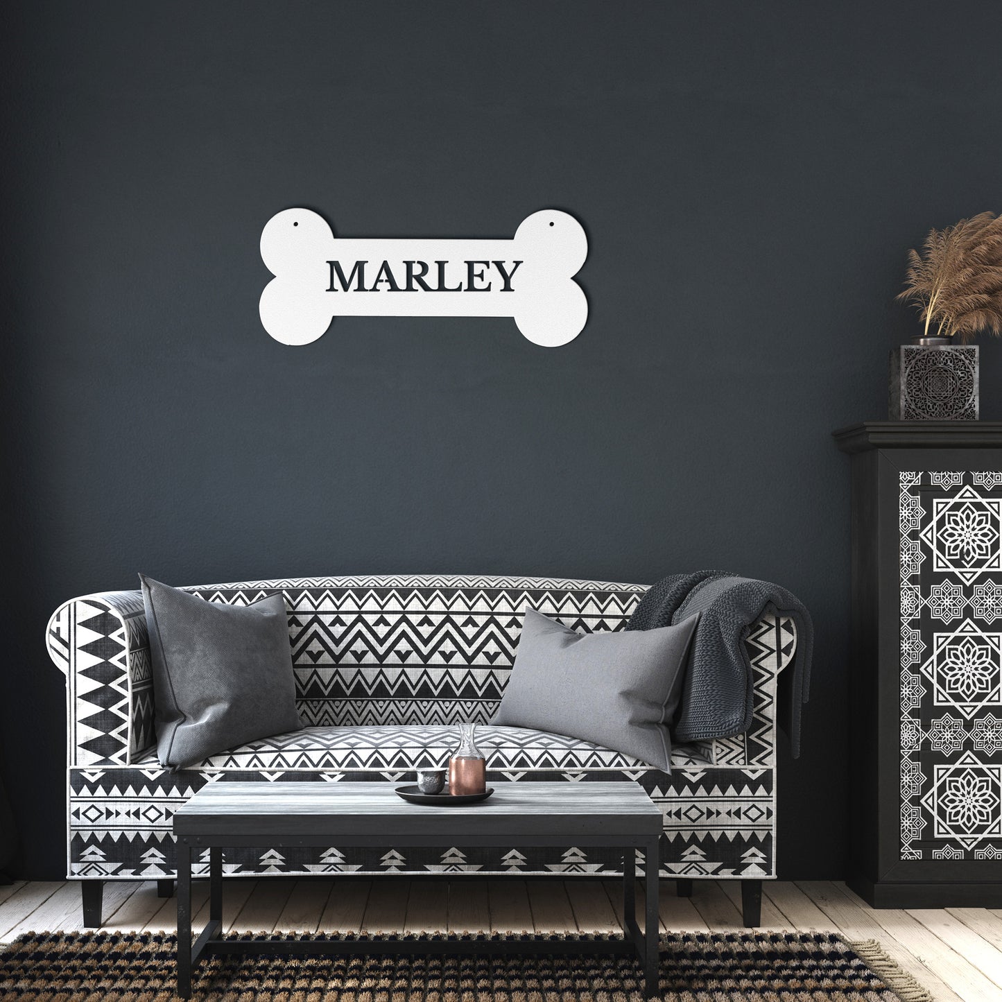 10188 - * Bone Customizable Name Metal Sign
