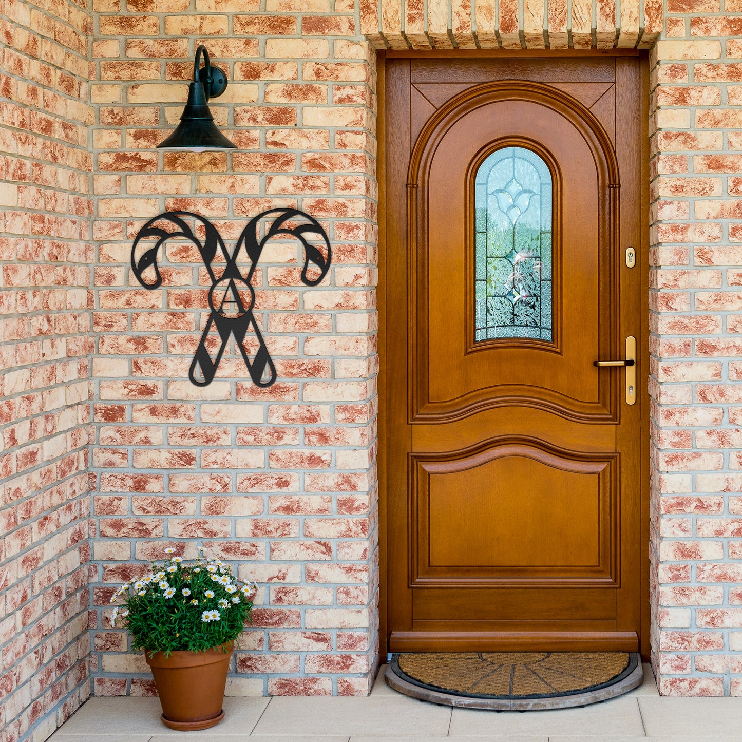 10187 - * Candy Cane Monogram Christmas Sign