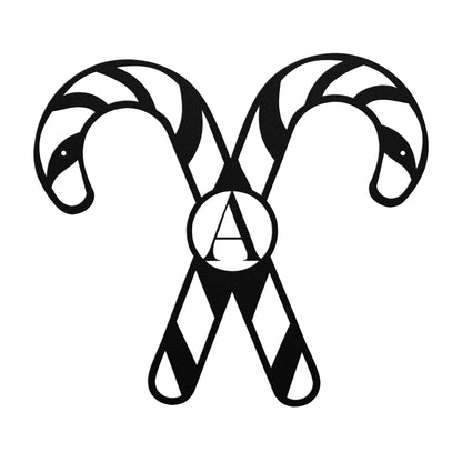 10187 - * Candy Cane Monogram Christmas Sign