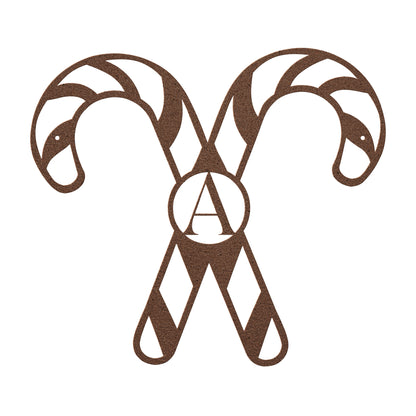 10187 - * Candy Cane Monogram Christmas Sign