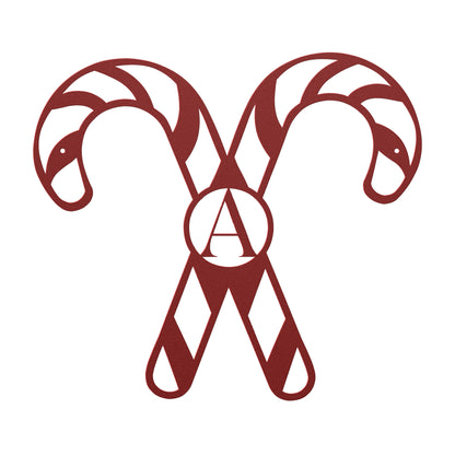 10187 - * Candy Cane Monogram Christmas Sign