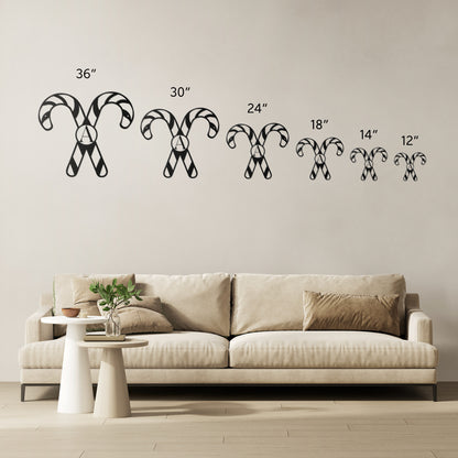 10187 - * Candy Cane Monogram Christmas Sign