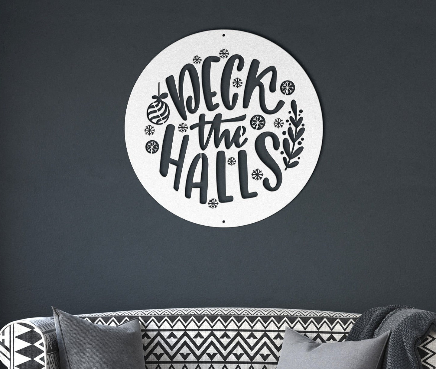 10121 - Christmas Deck the Halls Circular Sign