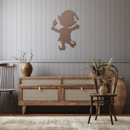 10120 - Christmas Elf Metal Wall Art