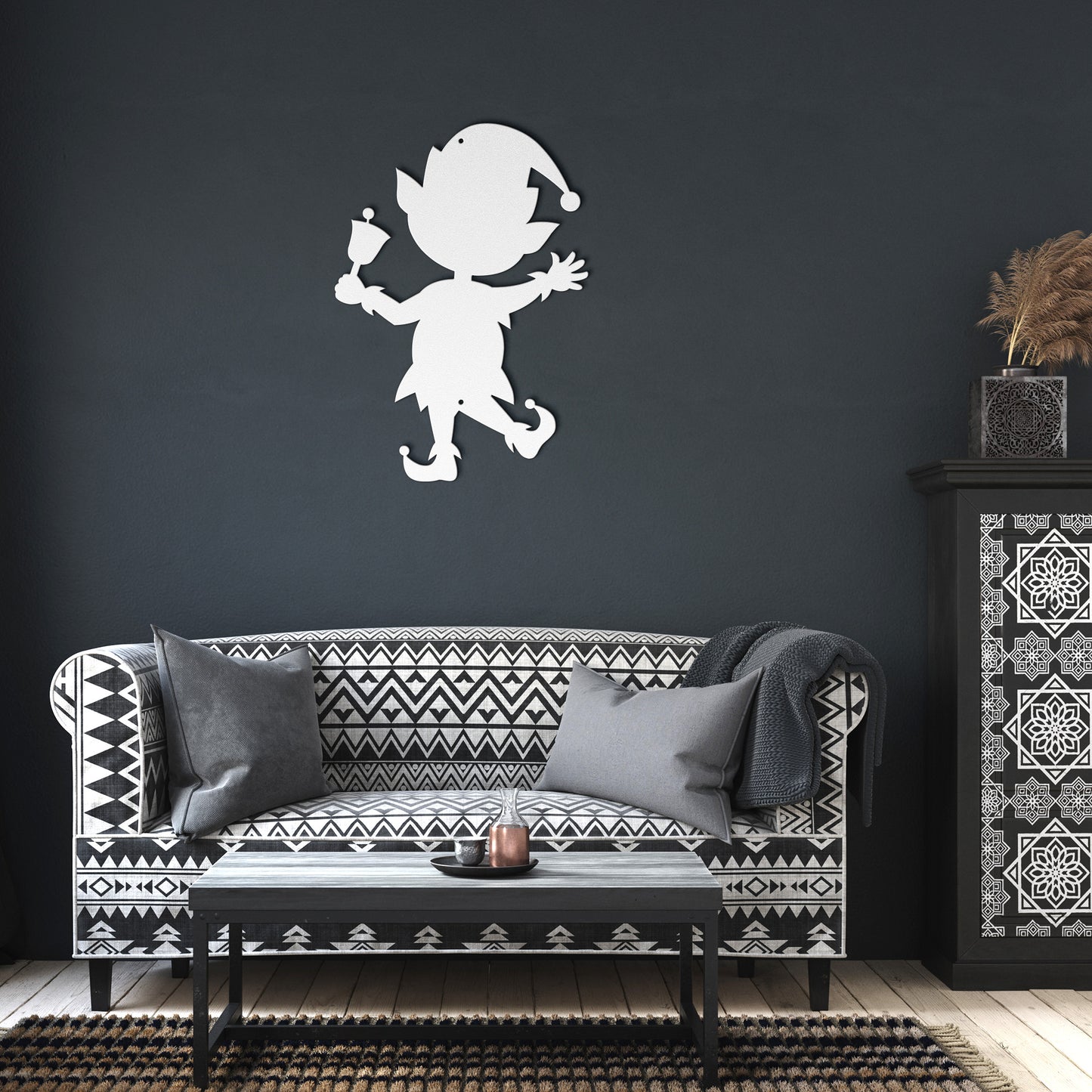 10120 - Christmas Elf Metal Wall Art