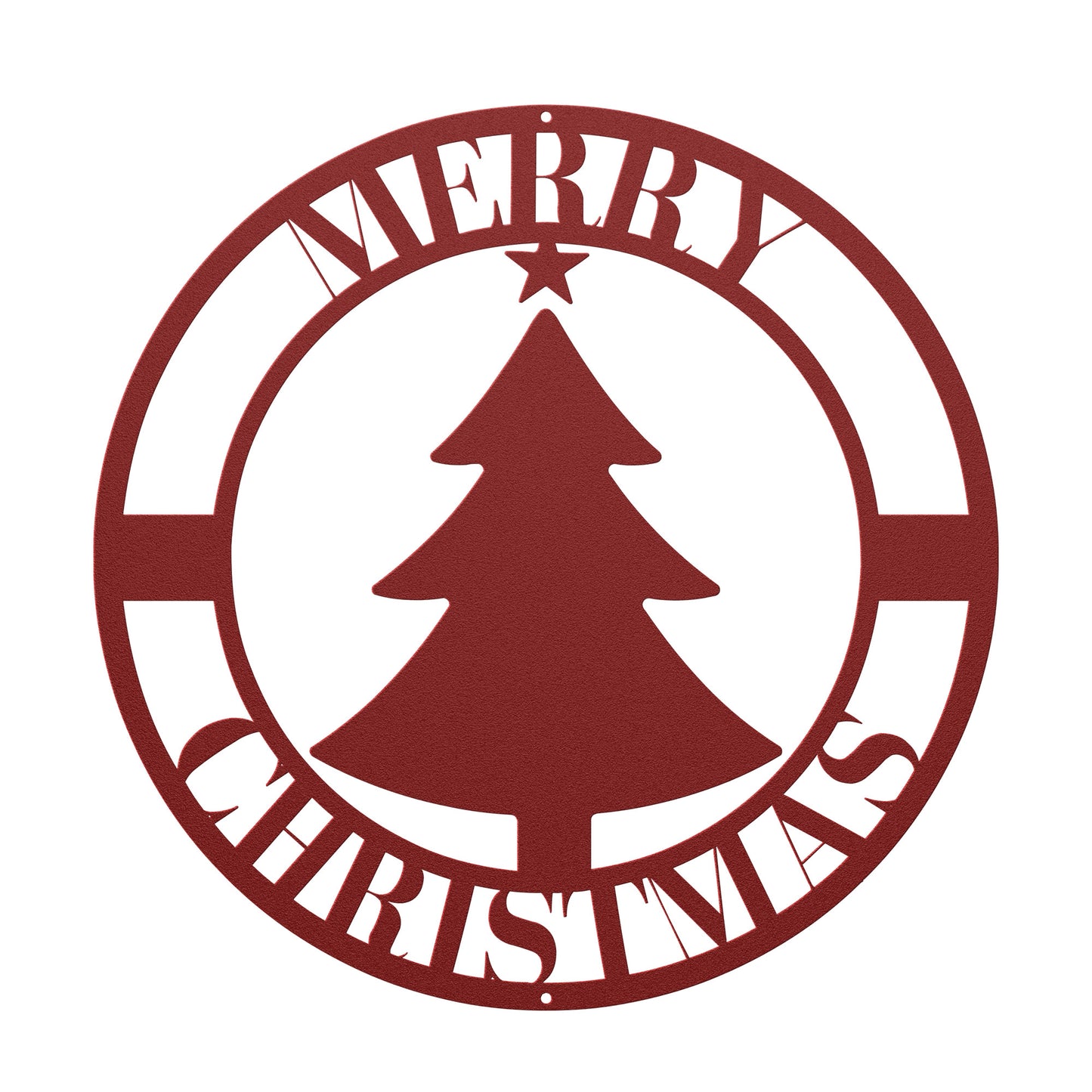 10183 - * Christmas Tree Merry Christmas Circular Sign