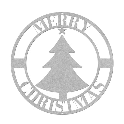 10183 - * Christmas Tree Merry Christmas Circular Sign