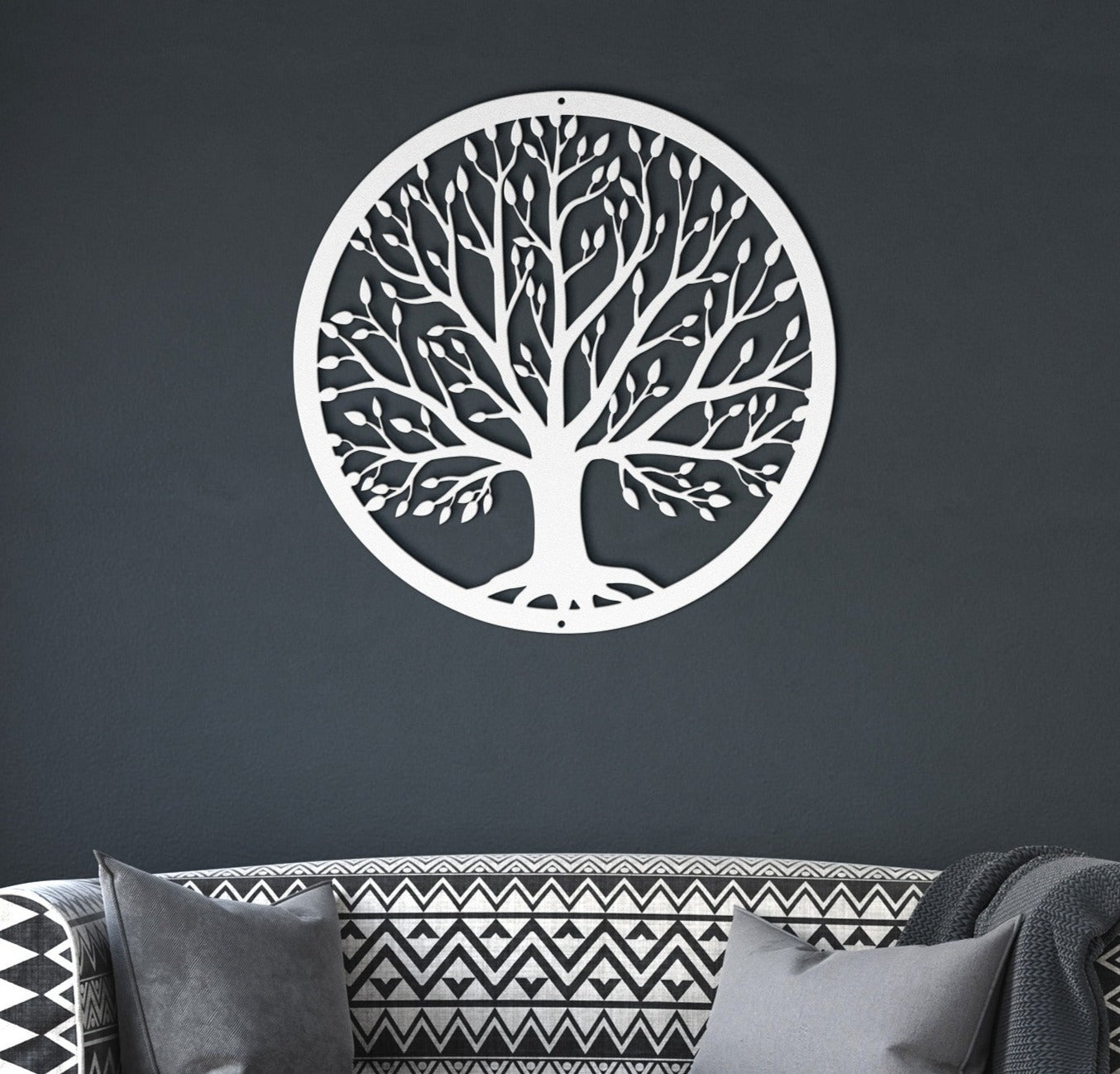 10111 - Circular Tree Metal Sign