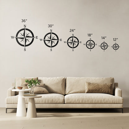 10110 - Compass Circular Metal Sign