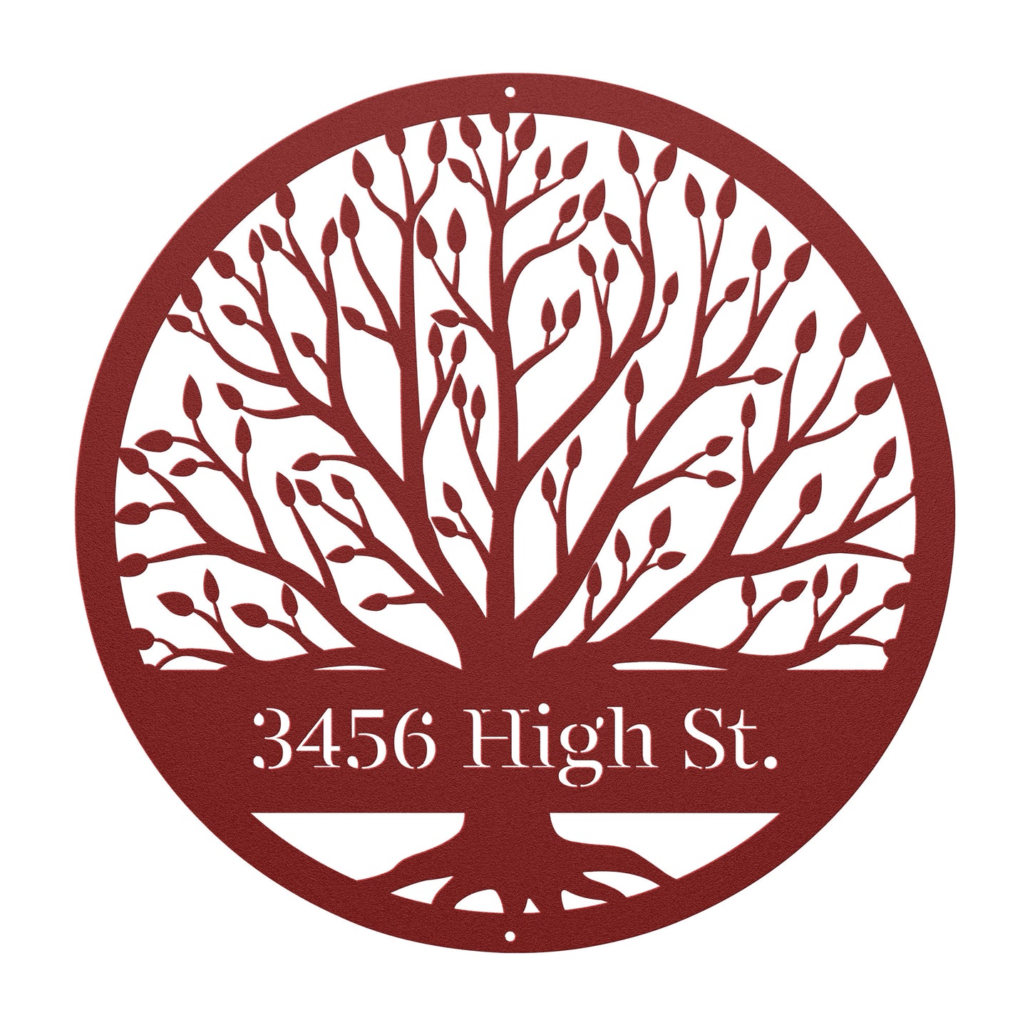 10466 - Tree Custom Address Metal Sign