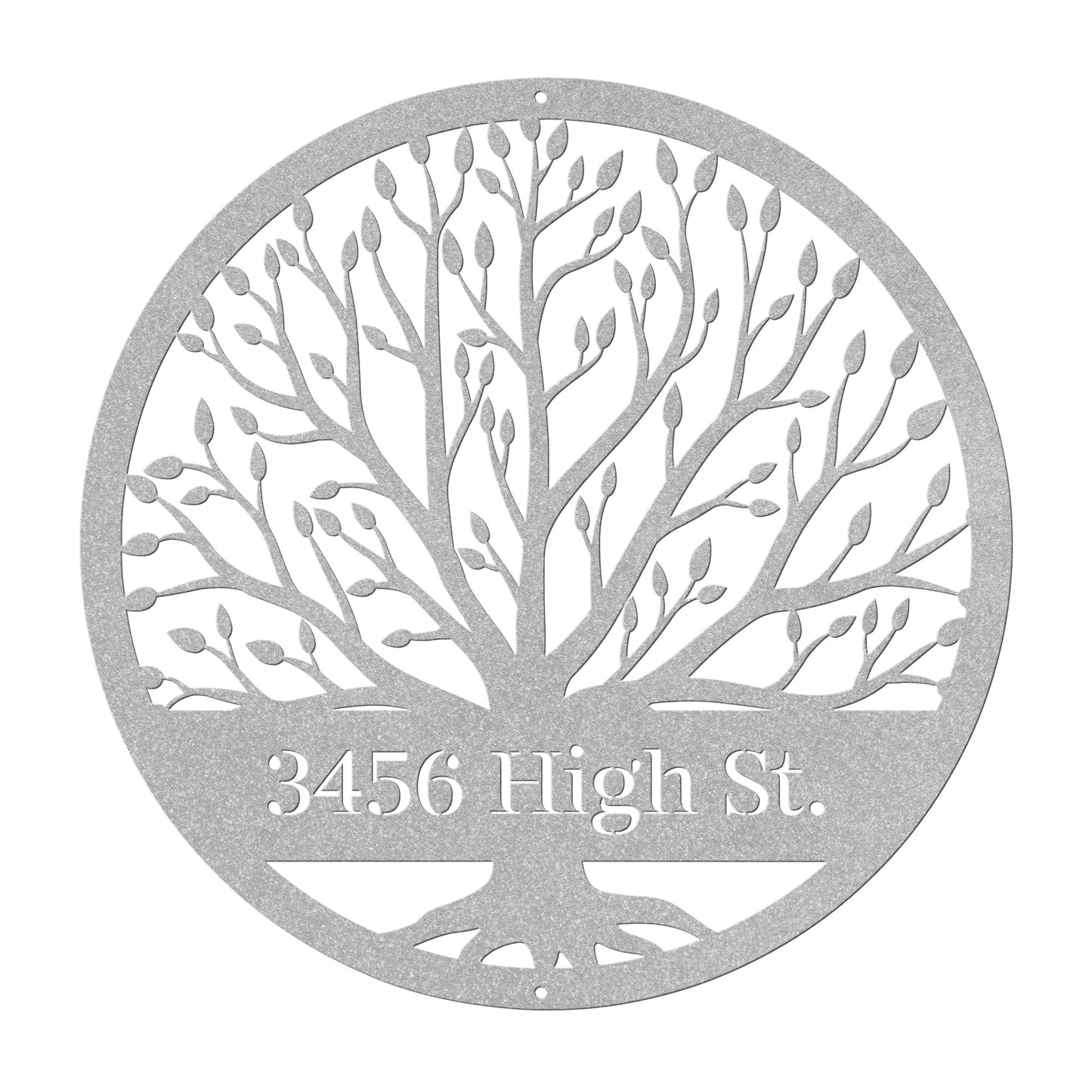 10466 - Tree Custom Address Metal Sign