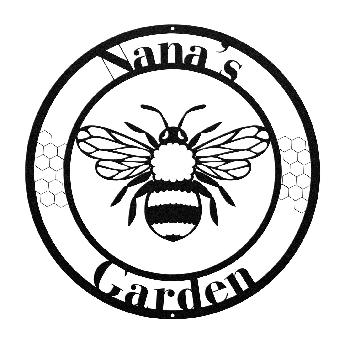 10129 - Bee Custom Garden Metal Sign