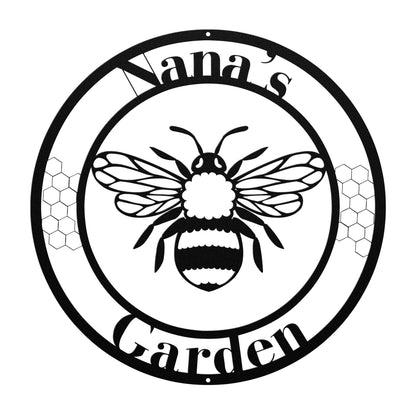 10129 - Bee Custom Garden Metal Sign