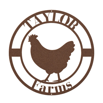 10181 - * Custom Chicken Farm Metal Sign
