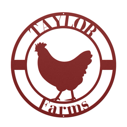 10181 - * Custom Chicken Farm Metal Sign