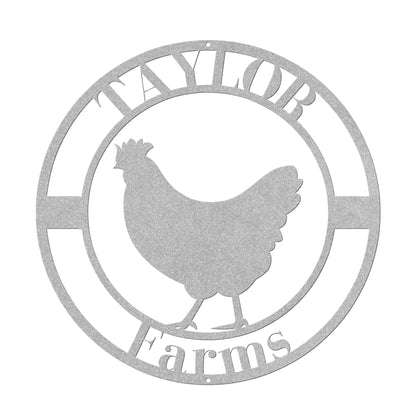 10181 - * Custom Chicken Farm Metal Sign