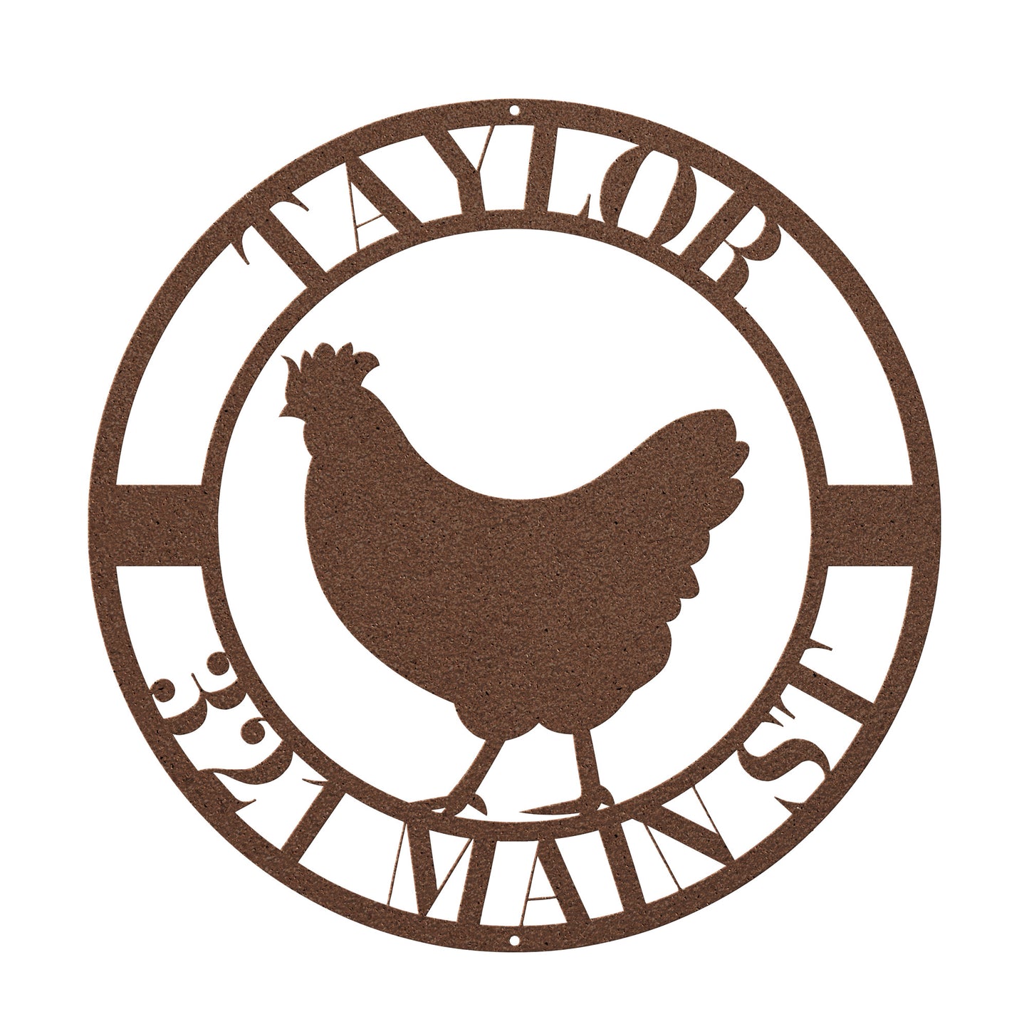 10180 - * Custom Chicken Home Address Metal Sign