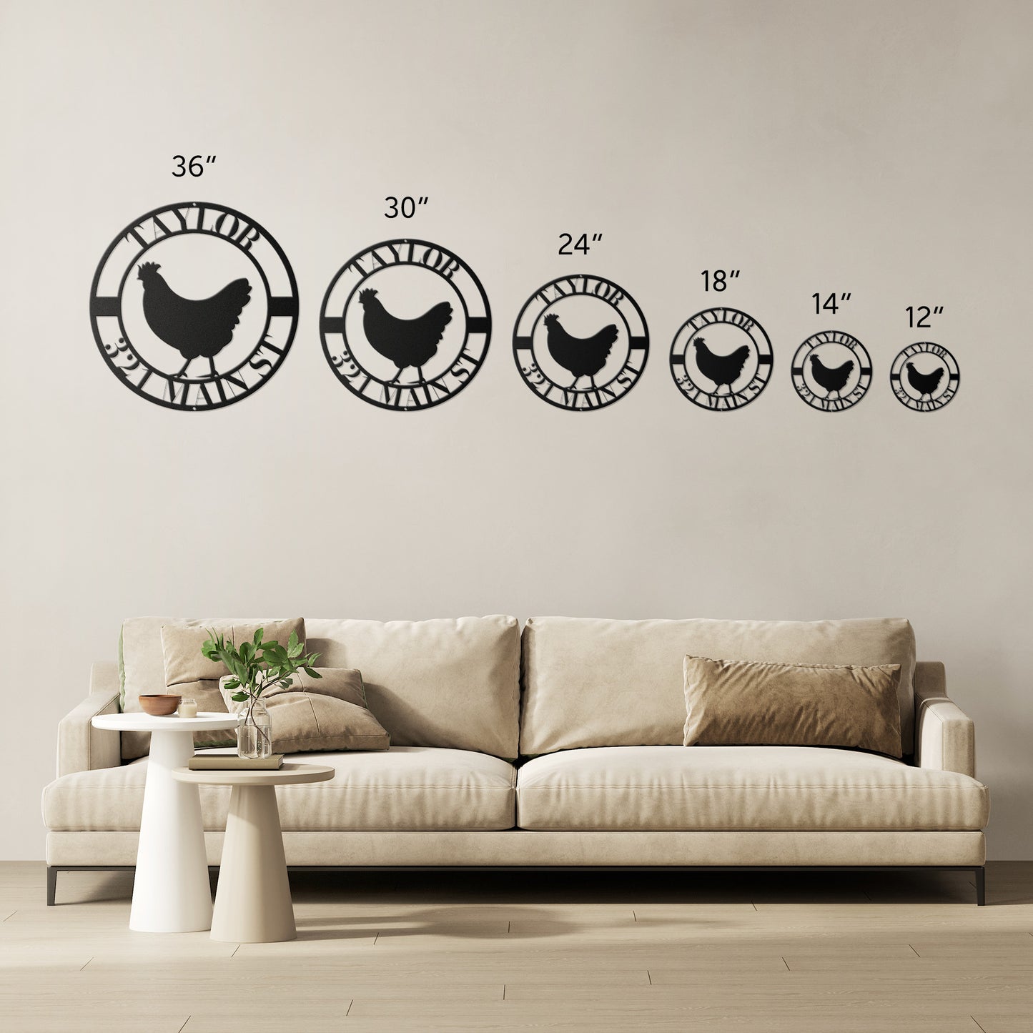 10180 - * Custom Chicken Home Address Metal Sign