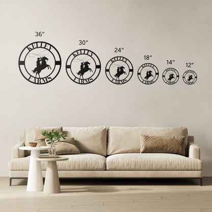 10023 - * Custom Cowboy Lasso Family Farm Sign