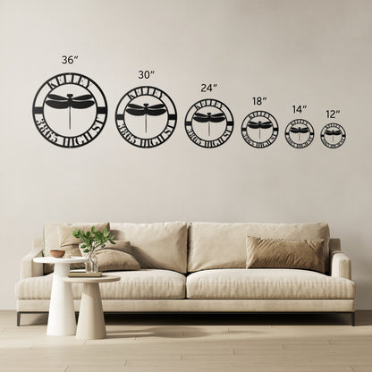 10103 - Dragonfly Circular Custom Address Sign