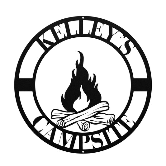 10048 - Family Custom Campfire Metal Sign