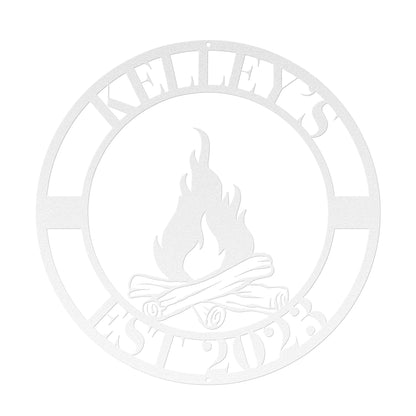 10045 - * Custom Family Campfire Metal Sign