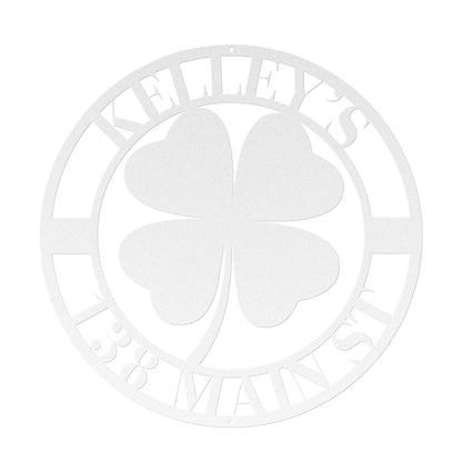 10032 - * Custom Four Leaf Clover Family Address Sign