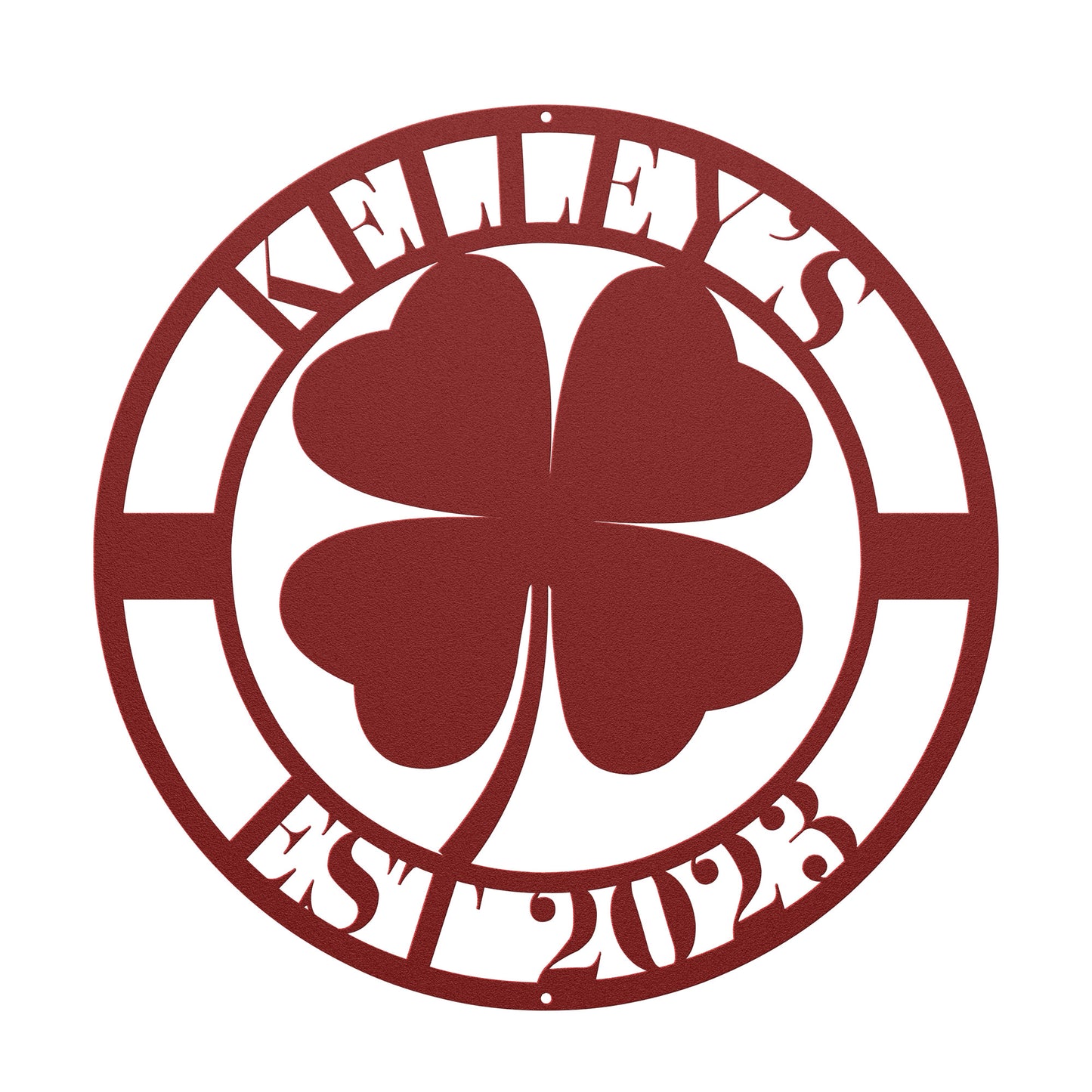 10031 - * Custom Four Leaf Clover Family Metal Sign