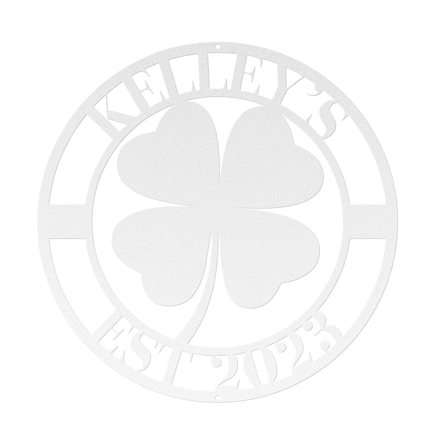 10031 - * Custom Four Leaf Clover Family Metal Sign