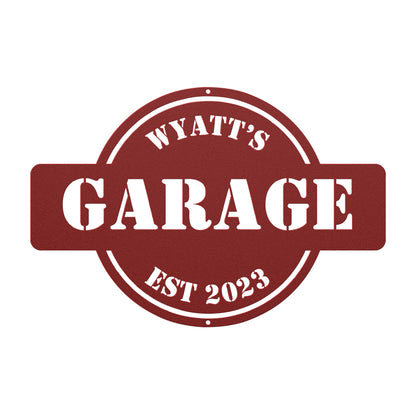 10095 - Garage Workshop Custom Metal Sign