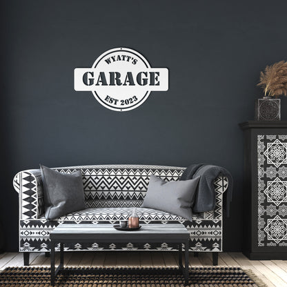10095 - Garage Workshop Custom Metal Sign