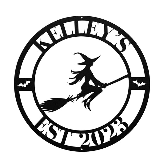 10034 - * Custom Halloween Witch Family Sign