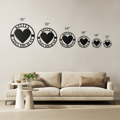 10174 - * Custom Heart Circular Address Sign