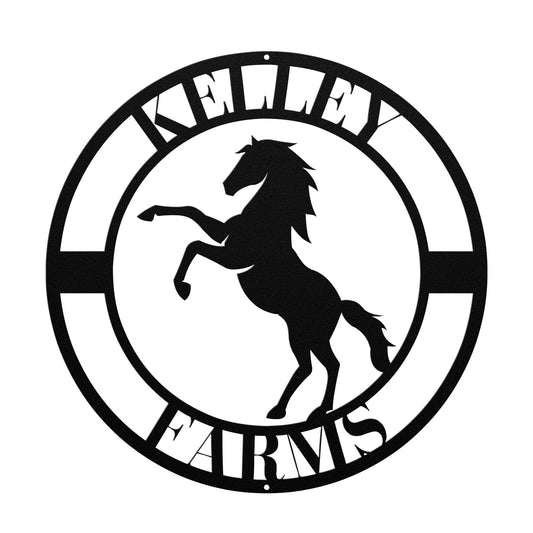 10021 - Horse Custom Farm Metal Sign