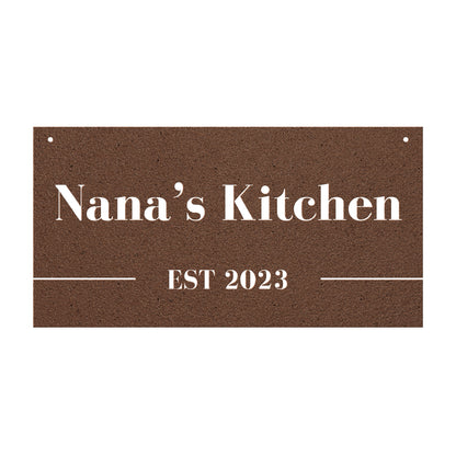 10172 - * Custom Kitchen Rectangular Metal Sign