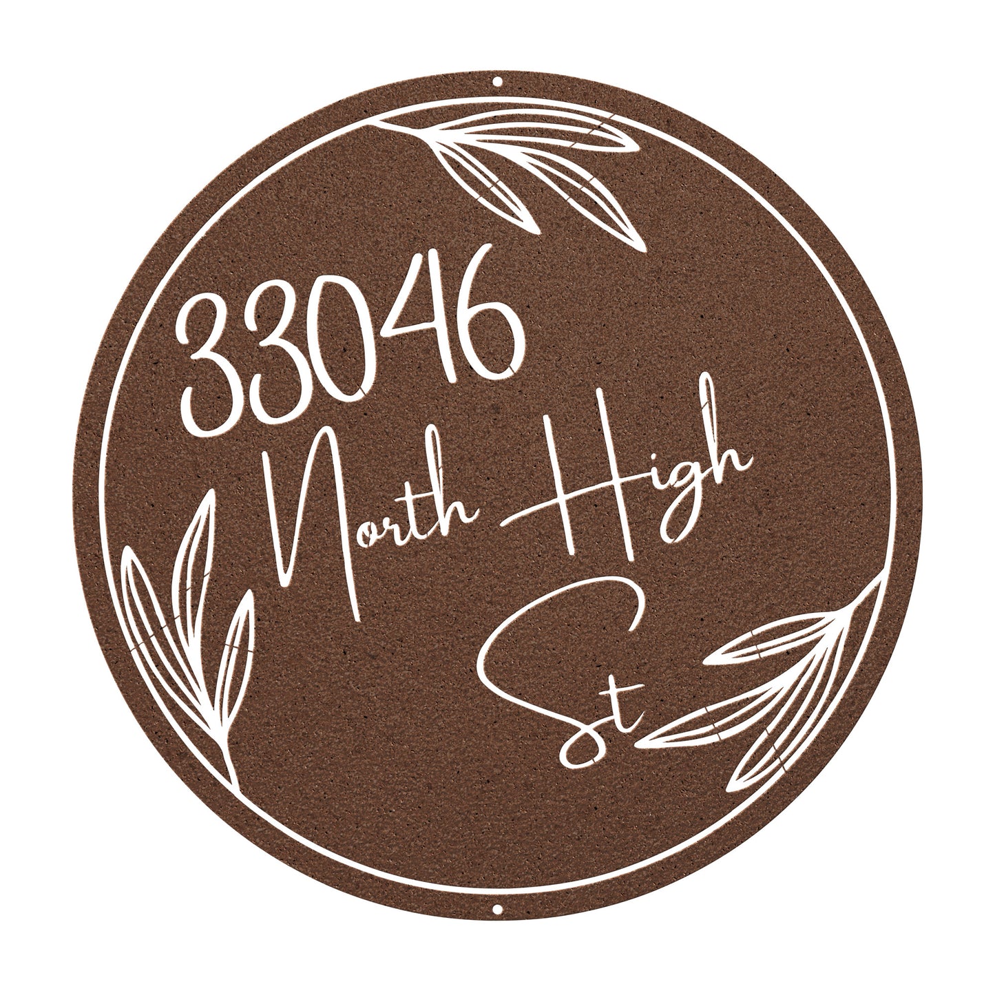 10039 - * Custom Modern Address Leaf Sign