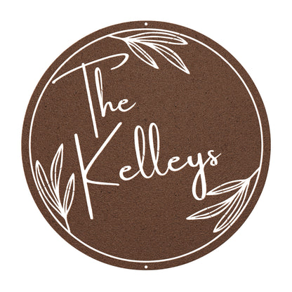 10040 - * Custom Modern Name Metal Sign