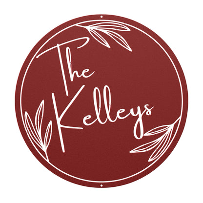10040 - * Custom Modern Name Metal Sign