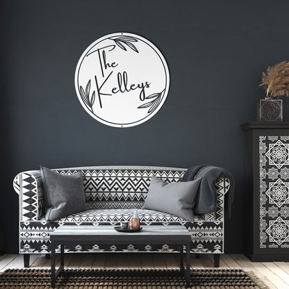10040 - * Custom Modern Name Metal Sign