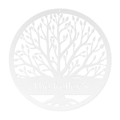 10500 - Tree Circle Customizable Name Metal Sign