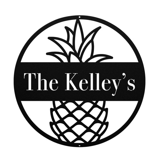 10038 - * Custom Pineapple Family Name Sign