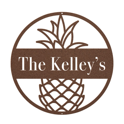 10038 - * Custom Pineapple Family Name Sign