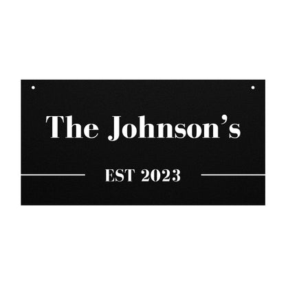 10167 - * Custom Rectangular Modern Family Sign