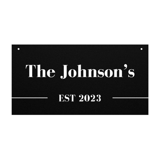 10167 - * Custom Rectangular Modern Family Sign