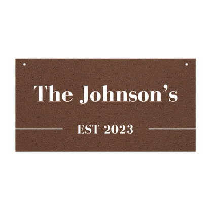 10167 - * Custom Rectangular Modern Family Sign