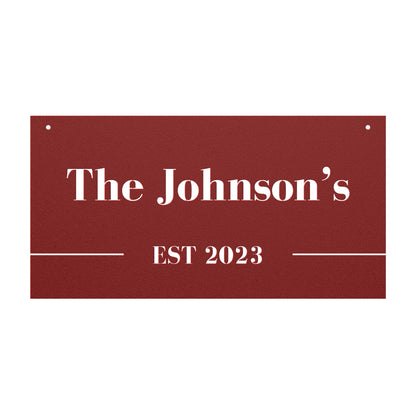 10167 - * Custom Rectangular Modern Family Sign
