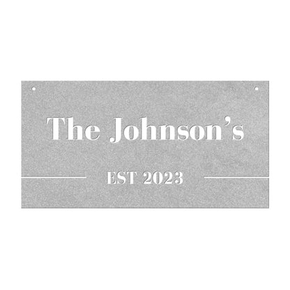 10167 - * Custom Rectangular Modern Family Sign