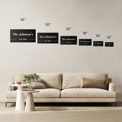 10167 - * Custom Rectangular Modern Family Sign