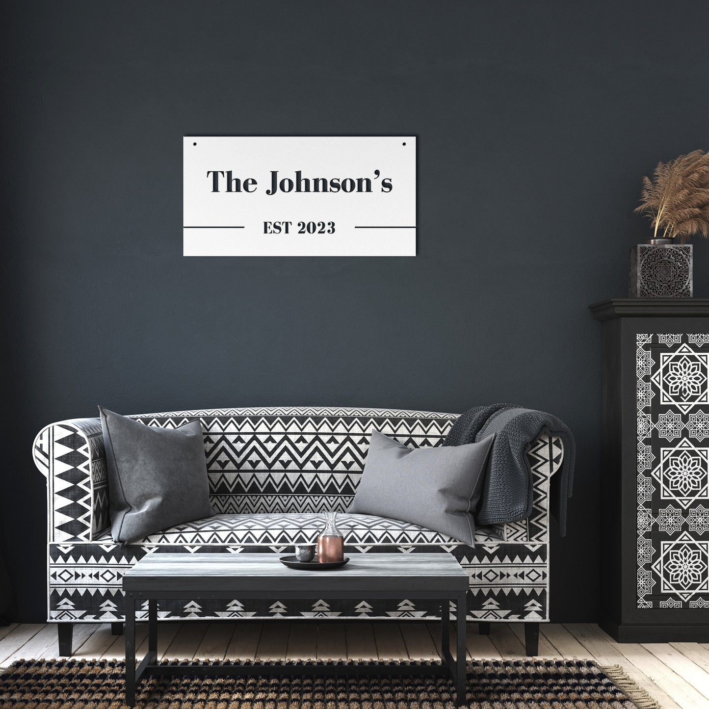 10167 - * Custom Rectangular Modern Family Sign