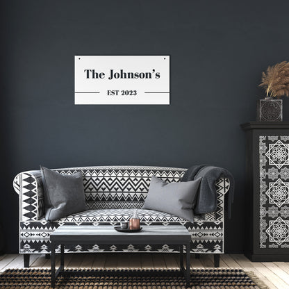 10167 - * Custom Rectangular Modern Family Sign